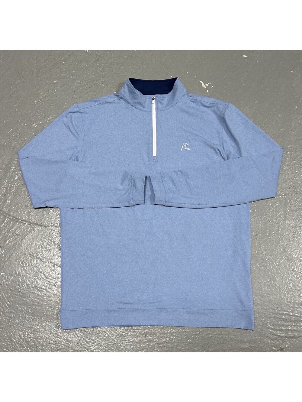Rhoback Mens Performance Quarter Zip Blue Sweatshirt Size M